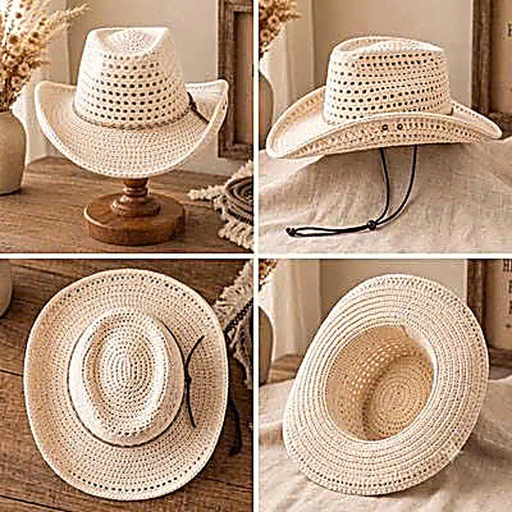 Crochet Cowboy Hat Pattern, Western Sun Hat Tutorial (PDF Download)