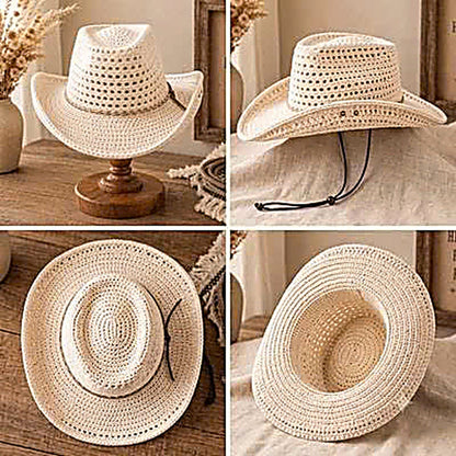 Crochet Cowboy Hat Pattern, Western Sun Hat Tutorial (PDF Download)