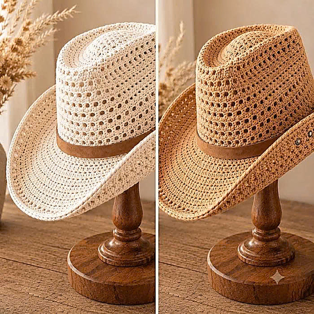 Crochet Cowboy Hat Pattern, Western Sun Hat Tutorial (PDF Download)
