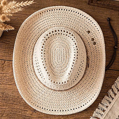 Crochet Cowboy Hat Pattern, Western Sun Hat Tutorial (PDF Download)