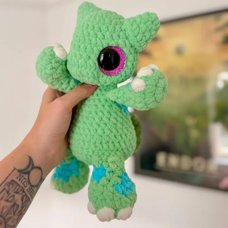 6 in 1 Monster Huggies Crochet Pattern PDF, Low Sew Pocket Pal Amigurumi, Cute Mini Creature Plushies, Digital Download