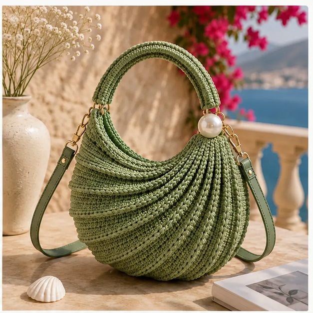 Wave Pattern Crochet Handbag PDF Pattern, Elegant Crochet Purse Tutorial, Step-by-Step Photo Guide, DIY Handmade Bag Instant Download