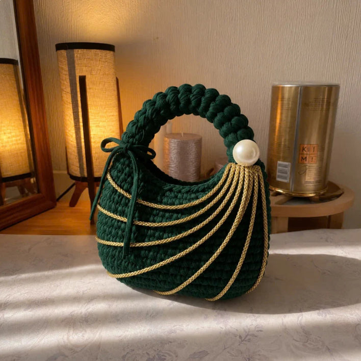 Wavy Handbag Crochet Pattern PDF, Textured Shoulder Bag Pattern, Elegant Crochet Purse Tutorial, Photo & Video Guide, Instant Download