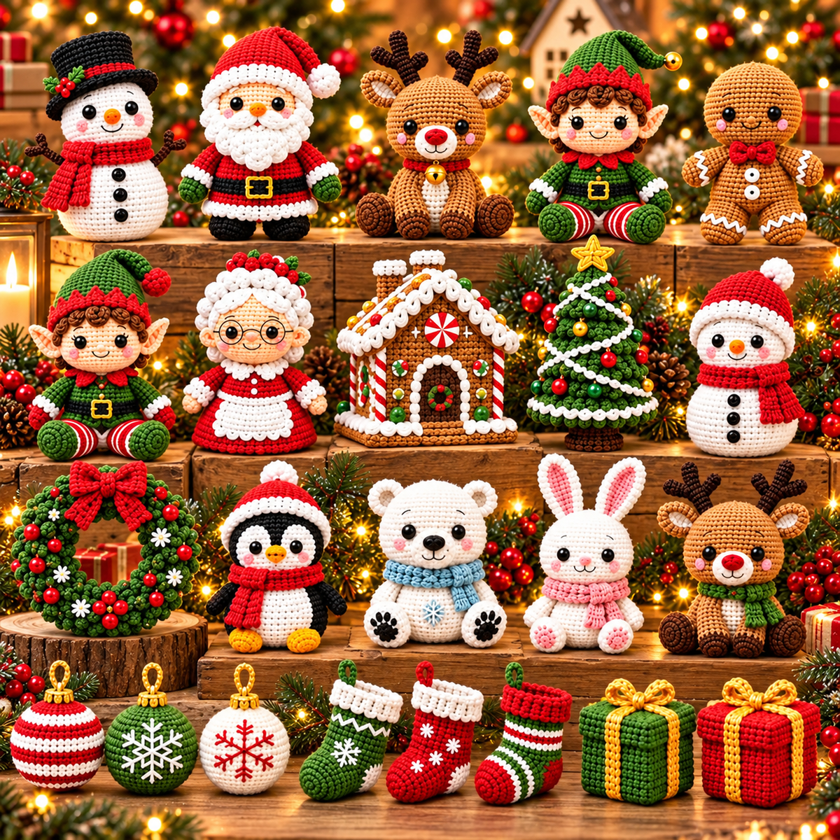 540+ Christmas Crochet Patterns Bundle PDF, Christmas Amigurumi Patterns, Santa Snowman Reindeer, Holiday Ornaments & Decor, Instant Download