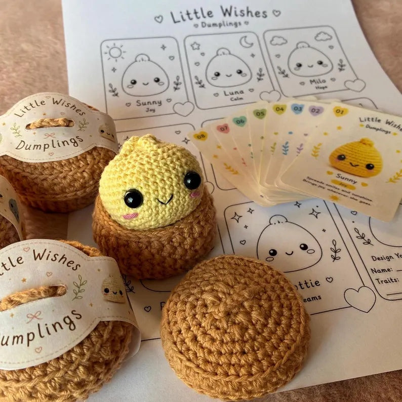 Cute Dumpling Amigurumi Crochet Pattern PDF, Little Dumpling & Box Pattern, Beginner Crochet Toy, Kawaii Gift Instant Download