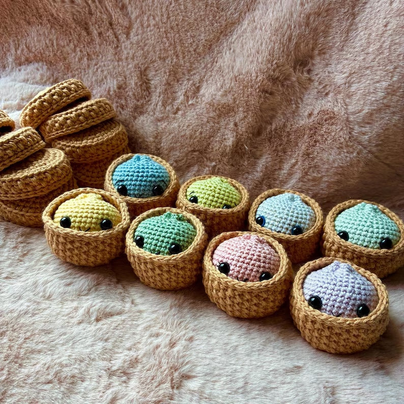 Cute Dumpling Amigurumi Crochet Pattern PDF, Little Dumpling & Box Pattern, Beginner Crochet Toy, Kawaii Gift Instant Download