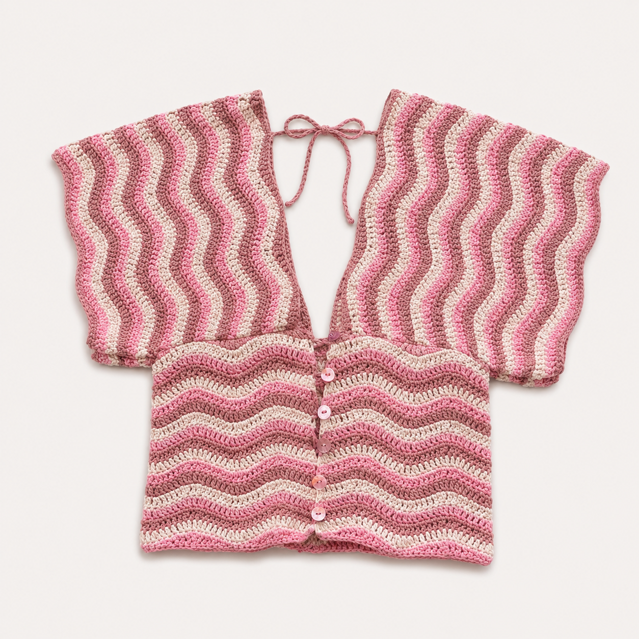 Cloudlace Crochet Top Pattern PDF – Made-to-Measure Summer Crochet Top, Open Back Tie Top, Digital Crochet Pattern