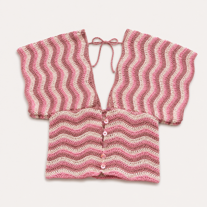 Cloudlace Crochet Top Pattern PDF – Made-to-Measure Summer Crochet Top, Open Back Tie Top, Digital Crochet Pattern