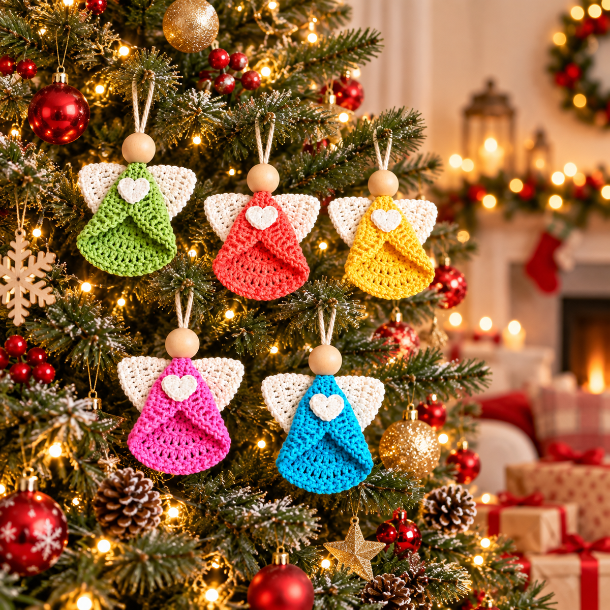 Crochet Angel Ornament Pattern PDF + Video Tutorial | Cute Christmas Angel Crochet Pattern |  Holiday Tree Ornament |  Handmade Gift Pattern