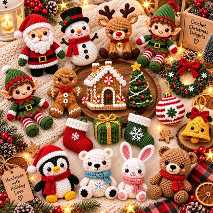 540+ Christmas Crochet Patterns Bundle PDF, Christmas Amigurumi Patterns, Santa Snowman Reindeer, Holiday Ornaments & Decor, Instant Download