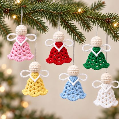 Christmas Angel Ornament Crochet Pattern PDF + Video Tutorial | Crochet Angel Tree Decoration | Beginner Friendly | Instant Download