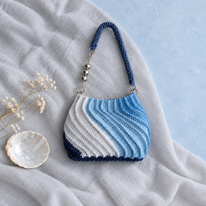 Textured Crochet Bag Pattern PDF | Ribbed Shoulder Bag Crochet Pattern | Modern Crochet Handbag | Beginner Friendly | Instant Download