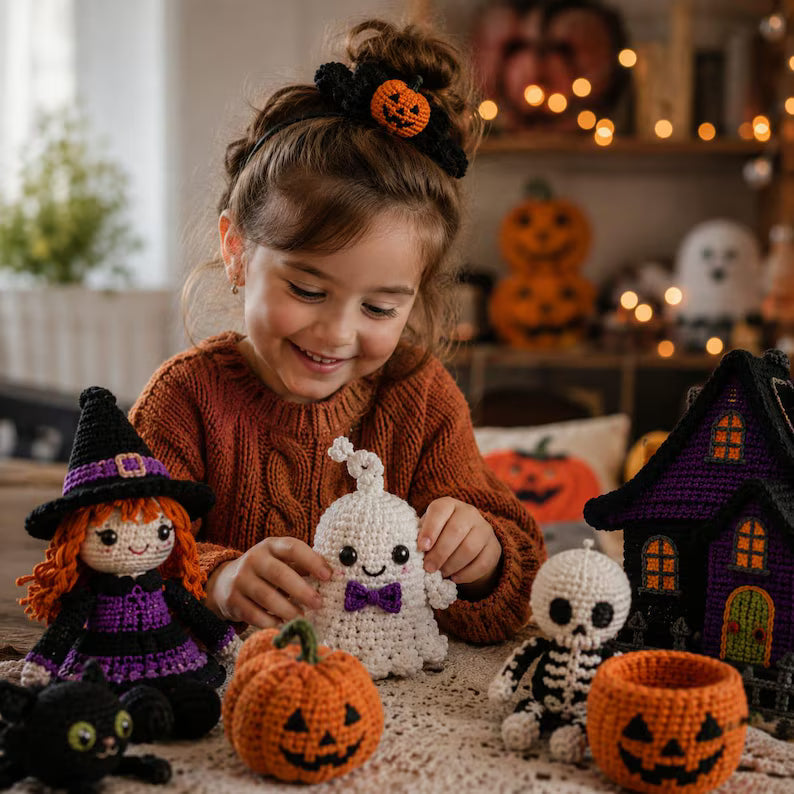 30 Halloween Crochet Patterns Bundle PDF | Ghosts, Pumpkins, Witches, Bats & Spooky Amigurumi | Beginner Friendly | Instant Download