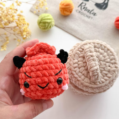 9 in 1 Halloween Dumpling Crochet Pattern PDF, No Sew Spooky Amigurumi Plushies, Cute Halloween Keychain Pattern, Instant Download