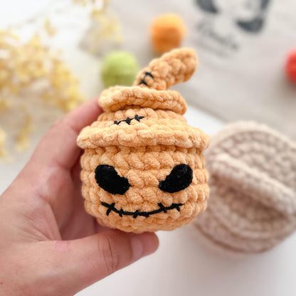 9 in 1 Halloween Dumpling Crochet Pattern PDF, No Sew Spooky Amigurumi Plushies, Cute Halloween Keychain Pattern, Instant Download