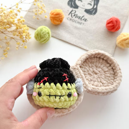 9 in 1 Halloween Dumpling Crochet Pattern PDF, No Sew Spooky Amigurumi Plushies, Cute Halloween Keychain Pattern, Instant Download