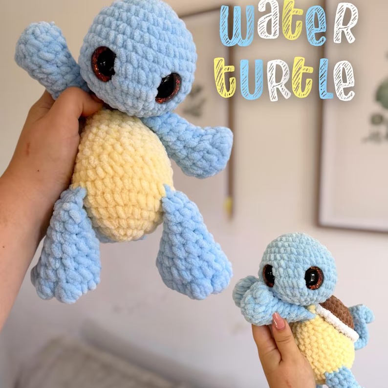 6 in 1 Monster Huggies Crochet Pattern PDF, Low Sew Pocket Pal Amigurumi, Cute Mini Creature Plushies, Digital Download